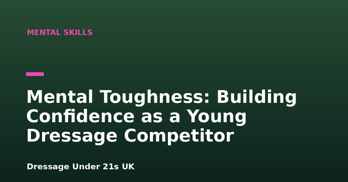 Mental Toughness: Building Confidence as a Young Dressage Competitor